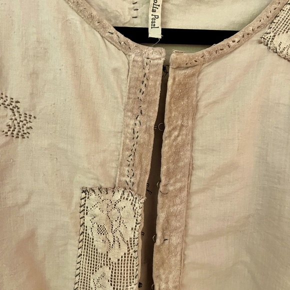 Beige Embroidered Jacket - Picture 2 of 3